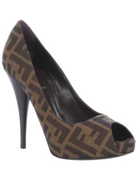 fendi peep toe pumps|fendi sandals for women.